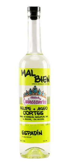 Mal Bien Green Tape 15 Year Tank Rested Espadin (Felipe + Ageo Cortes) "Quinceañera" Batch 0410FC  Mengoli De Morelos Miahuatlan Oaxaca Mezcal (750ml)
