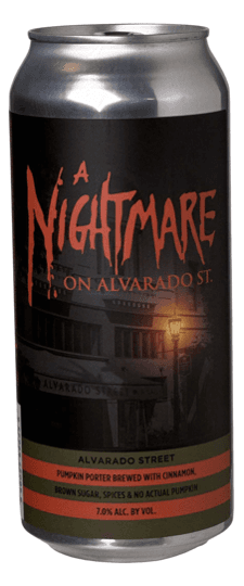 Alvarado Street Brewery "Nightmare On Alvarado Street" Pumpkin Porter, California (16oz can)