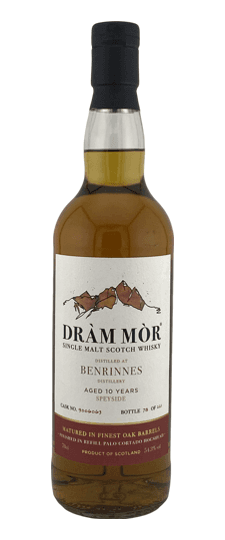 Benrinnes 10 Year Old "Dram Mor" Palo Cortado Finished Single Malt Scotch Whisky, Speyside (700ml)