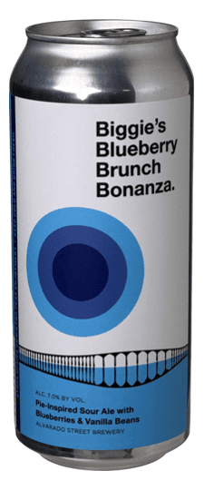 Alvarado Street Brewery "Biggies Blueberry Brunch Bonanaza" Imperial Sour Ale, California (16oz can)