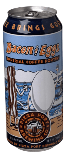 Pizza Port Brewing Company "Bacon & Eggs" Imperial Coffee Porter, California (16oz cans)