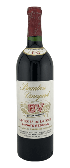 1985 Beaulieu Vineyard "Georges de Latour Private Reserve" Napa Valley Cabernet Sauvignon (lightly corroded capsule)