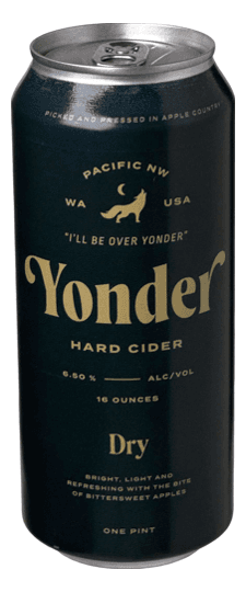 Yonder Cider Co. "Dry" Hard Cider, Washington (16 oz. can)