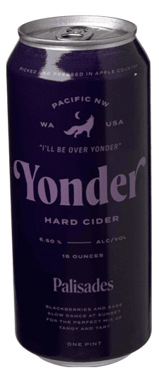 Yonder Cider Co. "Palisades" Blackberry Sage Hard Cider, Washington (16 oz. can)