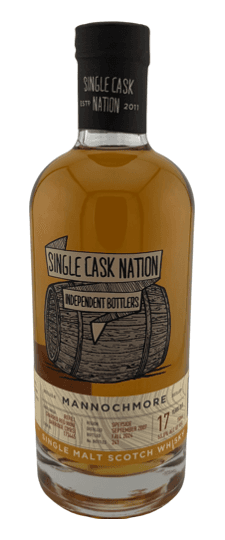 2007 Mannochmore 17 Year "Single Cask Nation" Charred Red Wine #173445 Single Barrel Cask Strength Islay Single Malt Scotch Whisky (750ml)
