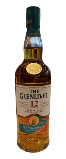 Glenlivet 12 Year Old "Jamaica Treasure Beach Rum Cask Finished" Speyside Single Malt Scotch Whisky (750ml)