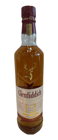 Glenfiddich 12 Year Old Amontillado Sherry Cask Finish Speyside Single Malt Scotch Whisky (750ml)