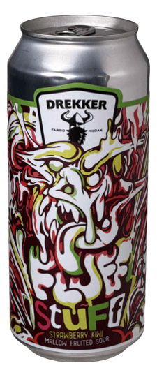 Drekker Brewing Co. "Fluff Stuff- Stawberry Kiwi" Sour, North Dakota (16 oz. can)