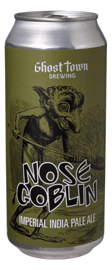 Ghost Town Brewing "Nose Goblin" West-Coast Imperial IPA, California (16oz cans)