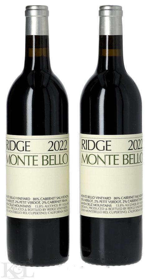 2022 Ridge Vineyards "Monte Bello" Santa Cruz Mountains Cabernet Sauvignon
