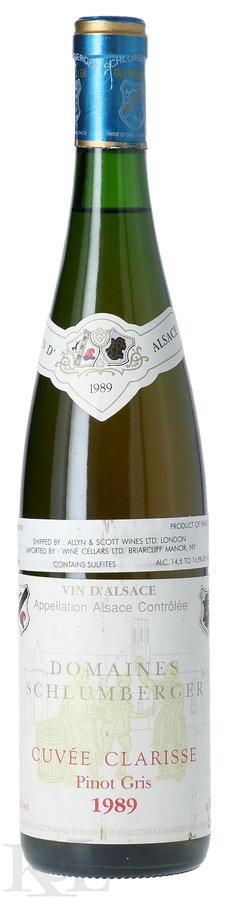 1989 Domaines Schlumberger "Cuvée Clarisse" Pinot Gris