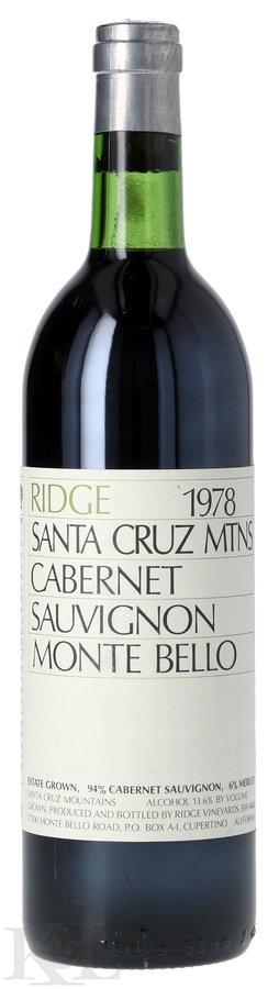 1978 Ridge Vineyards "Monte Bello" Santa Cruz Mountains Cabernet Sauvignon