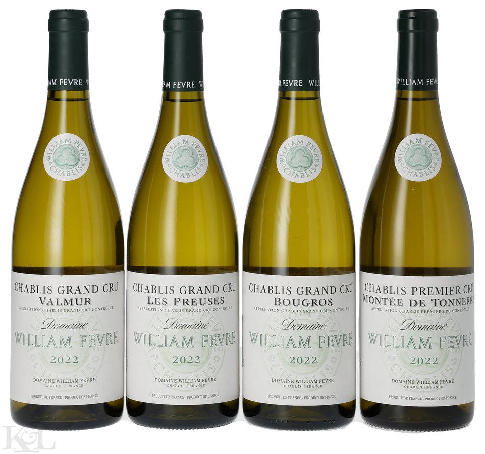 2022 Domaine William Fèvre Chablis "Montée de Tonnerre", "Bougros", "Les Preuses" & "Valmur" Horizontal