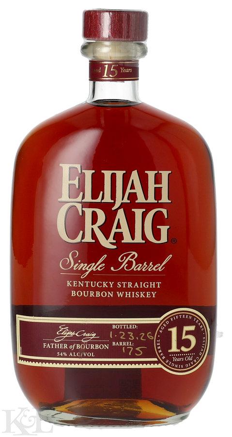 NV Elijah Craig 15 Year Old Single Barrel Kentucky Straight Bourbon Whiskey