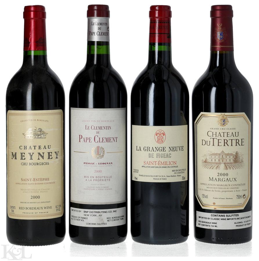 du Tertre, Margaux, La Grange Neuve de Figeac, St-Emilion, Le Cleméntin du Pape Clément, Pessac-Léognan & Meyney, St-Estèphe Horizontal