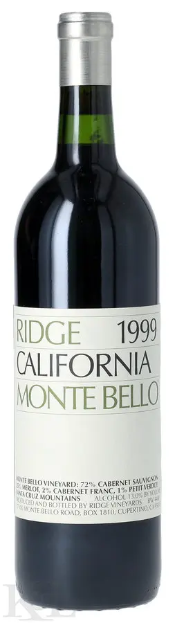 Ridge Vineyards "Monte Bello" Santa Cruz Mountains Cabernet Sauvignon