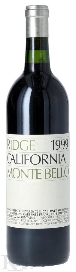 1999 Ridge Vineyards "Monte Bello" Santa Cruz Mountains Cabernet Sauvignon