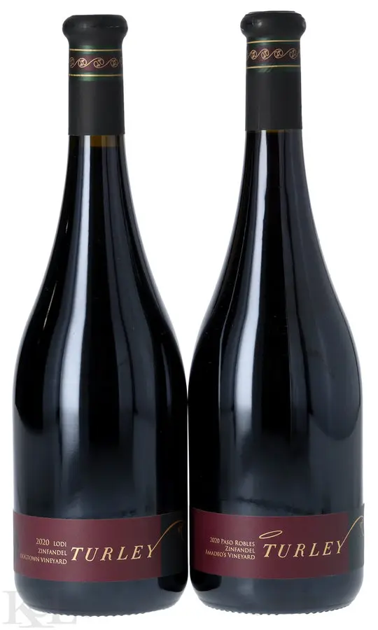 Turley, Zinfandel: "Amadeo's Vineyard" Paso Robles & "Dogtown" Lodi Horizontal
