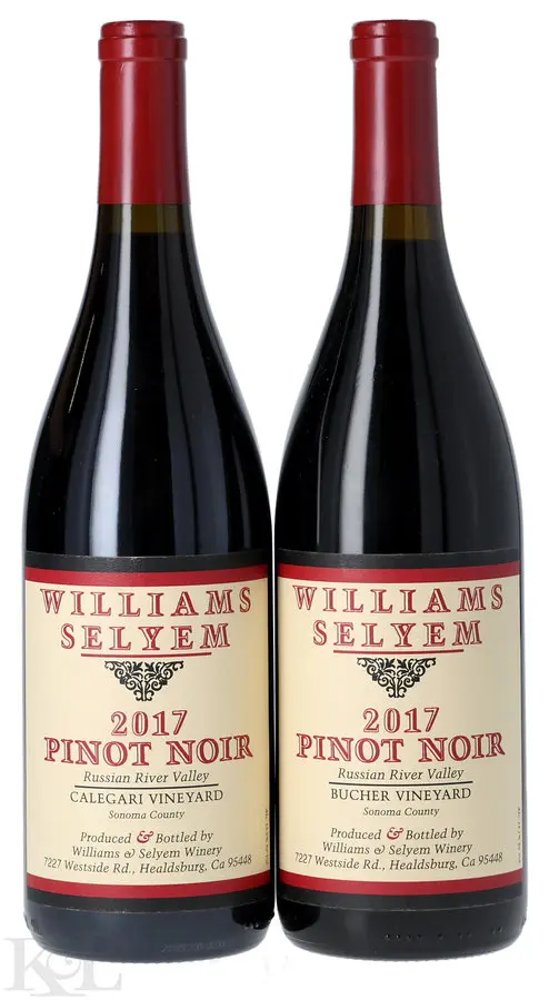 Williams Selyem, Russian River Valley: "Bucher Vineyard" & "Calegari Vineyard" Pinot Noir Horizontal