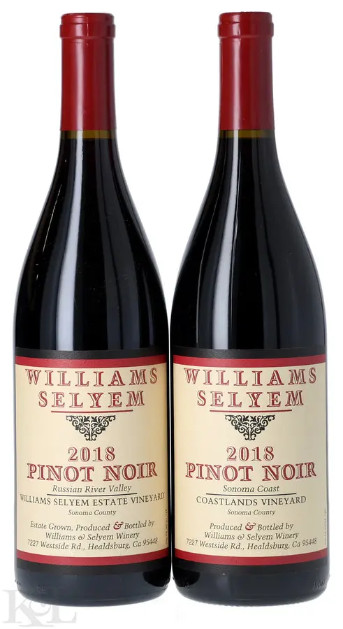 Williams Selyem, Sonoma Coast & Russian River Valley: "Coastlands Vineyard" & "Estate Vineyard" Pinot Noir Horizontal