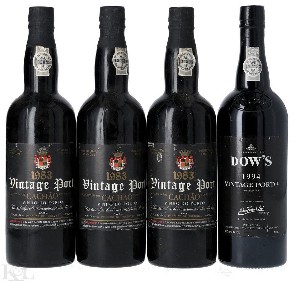 1983 & 1994 Quinta do Cachao & Dow's Vintage Port Tasting Lot