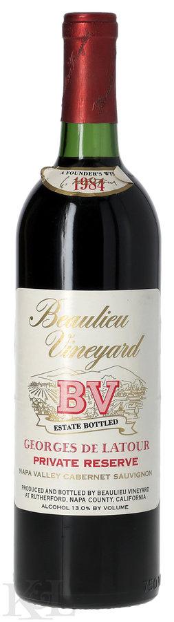 1984 Beaulieu Vineyard "Georges de Latour Private Reserve" Napa Valley Cabernet Sauvignon