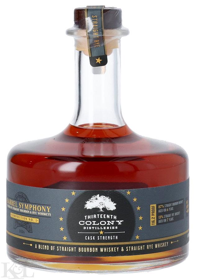 Thirteenth Colony Cask Strength Blended Straight Bourbon & Rye Whiskey