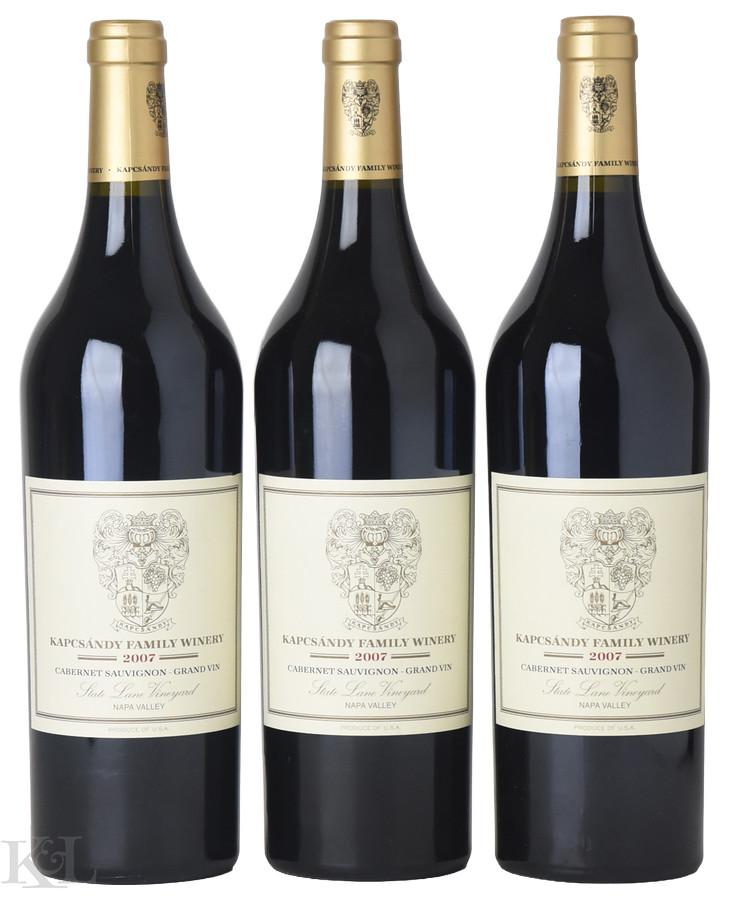 2007 Kapcsándy "Grand Vin - State Lane Vineyard" Napa Valley Cabernet Sauvignon