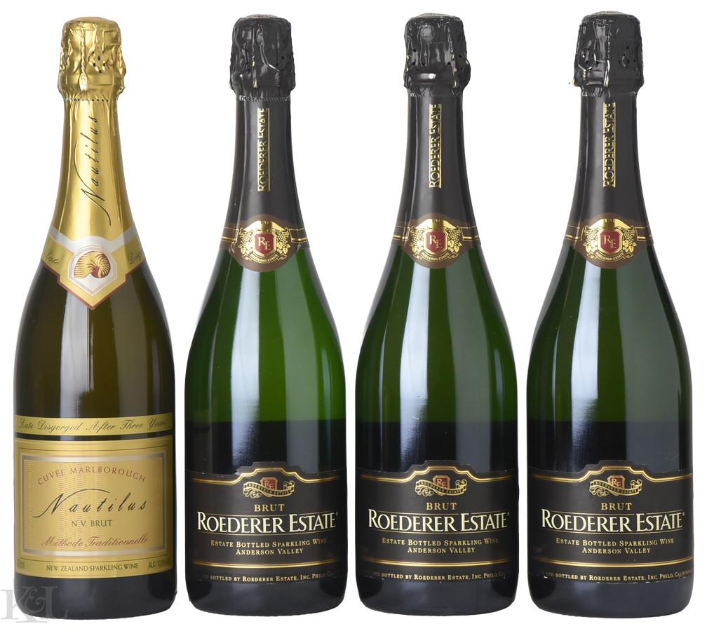 NV New Zealand Brut & California Brut Sparkling Wine Horizontal