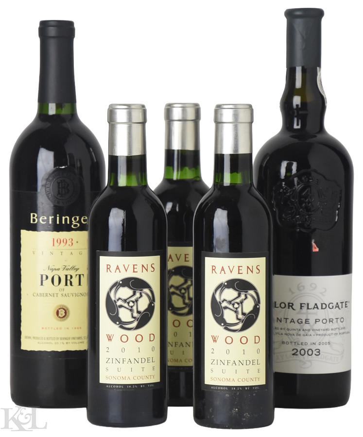 Cabernet Sauvignon Port, Port & Zinfandel Dessert Wine Tasting Lot