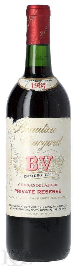 1964 Beaulieu Vineyard "Georges de Latour Private Reserve" Napa Valley Cabernet Sauvignon