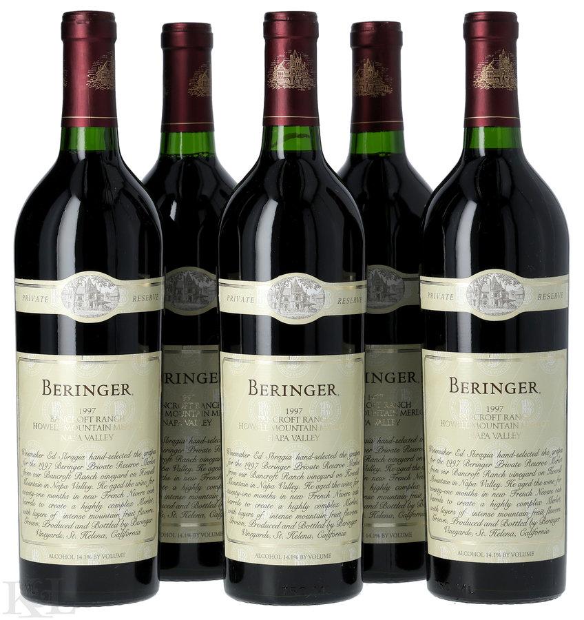 1997 Beringer "Private Reserve - Bancroft Ranch" Howell Mountain Merlot