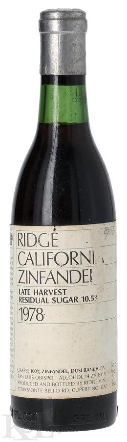 1978 Ridge Late Harvest California Zinfandel (375ml)