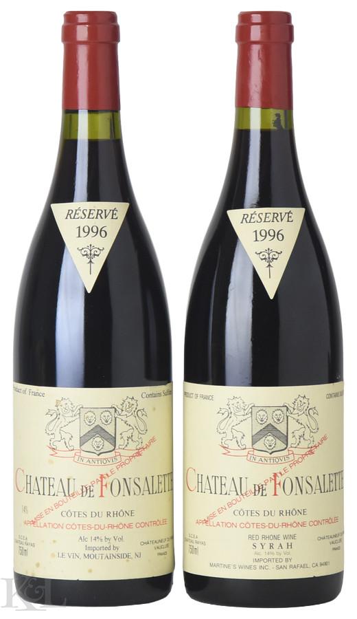 1996 Chateau de Fonsalette "Réservé" Côtes-Du-Rhone