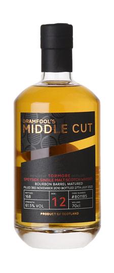 Tormore 12 Year Old "Dramfool - Middle Cut" Bourbon Barrel Aged Speyside Single Malt Scotch Whisky (700ml)