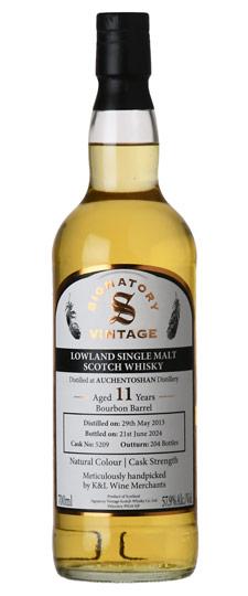 2013 Auchentoshan 11 Year Old "Signatory" K&L Exclusive #5209 Refill Bourbon Barrel Cask Strength Non Chillfiltered Highland Single Malt Scotch Whisky (700ml)