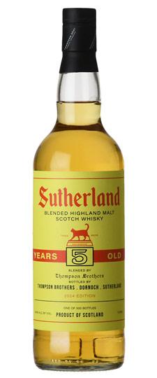 Sutherland Bottled By Thompson Bros. 5 Year Old Limited 2024 Release Blended Highland Malt Scotch Whisky (700ml)