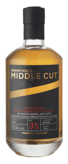 Invergordon 35 Year Old "Dramfool - Middle Cut" Bourbon Barrel Aged Single Grain Scotch Whisky (700ml)